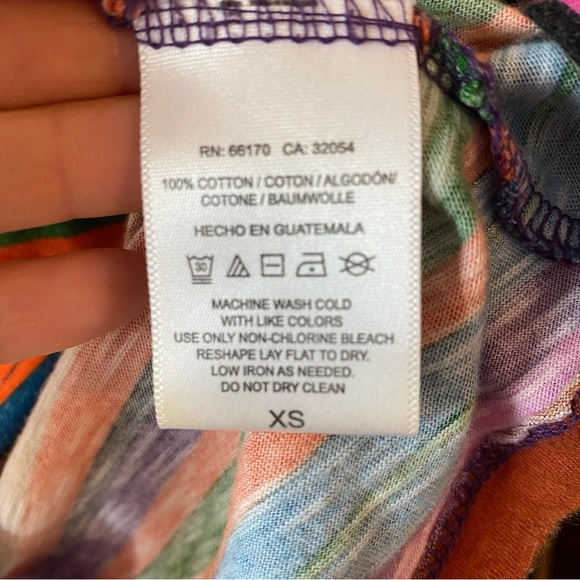 Anthropologie women’s stripes top with ruching and buttons size XS - Picture 3 of 8